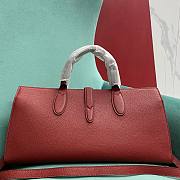 Fortok Gucci Medium Tote Bag with Hook Closure Burgundy 40x 19.5x 12cm - 2