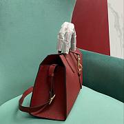 Fortok Gucci Medium Tote Bag with Hook Closure Burgundy 40x 19.5x 12cm - 3