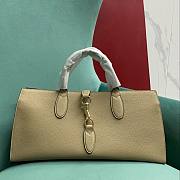 Fortok Gucci Medium Tote Bag with Hook Closure Taupe 40x 19.5x 12cm - 1