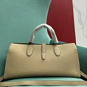 Fortok Gucci Medium Tote Bag with Hook Closure Taupe 40x 19.5x 12cm - 4