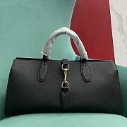 Fortok Gucci Medium Tote Bag with Hook Closure Black 40x 19.5x 12cm - 1