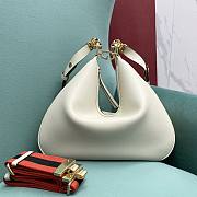 Fortok Gucci Attache large shoulder bag G hook closure White 35×4.5×30cm - 1