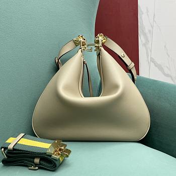 Fortok Gucci Attache large shoulder bag G hook closure Beige 35×4.5×30cm