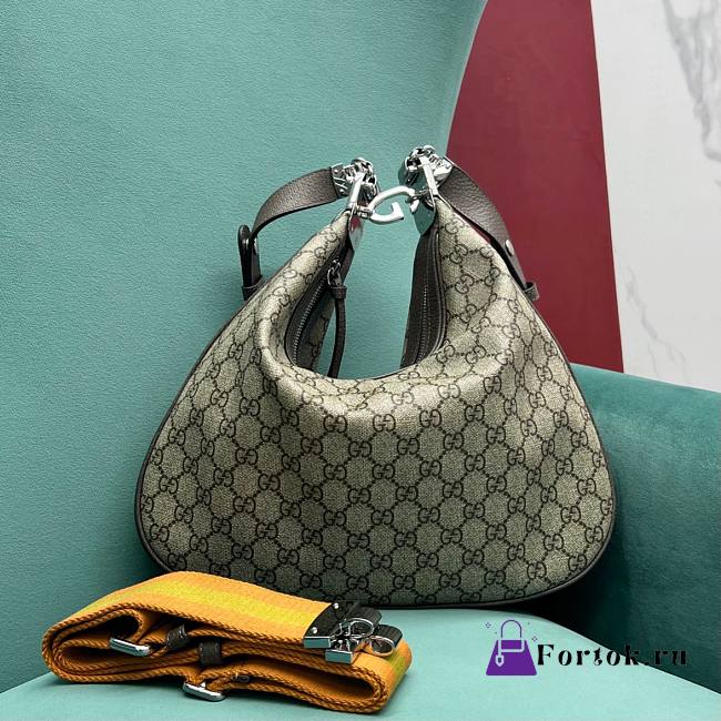 Fortok Gucci Attache large shoulder bag G hook closure Ophidia 35×4.5×30cm - 1