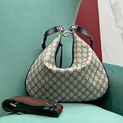 Fortok Gucci Attache large shoulder bag G hook closure Ophidia Black 35×4.5×30cm - 1