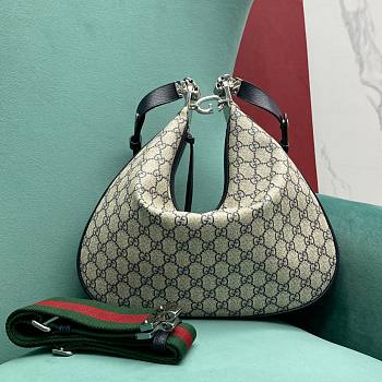 Fortok Gucci Attache large shoulder bag G hook closure Ophidia Black 35×4.5×30cm