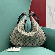 Fortok Gucci Attache large shoulder bag G hook closure Ophidia Black 35×4.5×30cm - 3