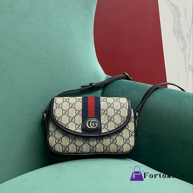 Fortok Gucci Ophidia Mini shoulder bag in Ophidia Blue 19x 13x 5cm - 1