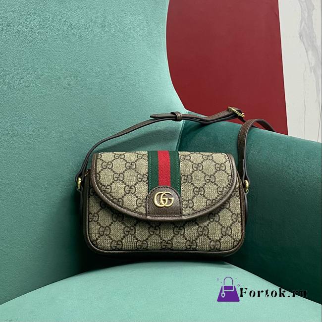 Fortok Gucci Ophidia Mini shoulder bag in Ophidia Brown 19x 13x 5cm - 1