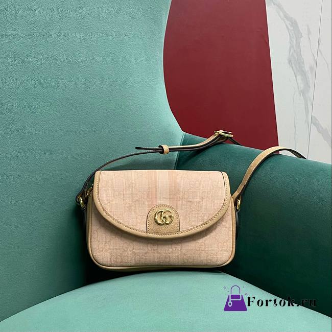 Fortok Gucci Ophidia Mini shoulder bag in Ophidia Pink Beige 19x 13x 5cm - 1