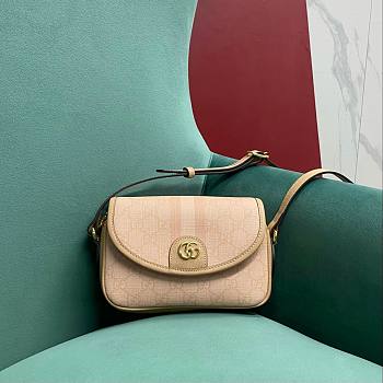Fortok Gucci Ophidia Mini shoulder bag in Ophidia Pink Beige 19x 13x 5cm