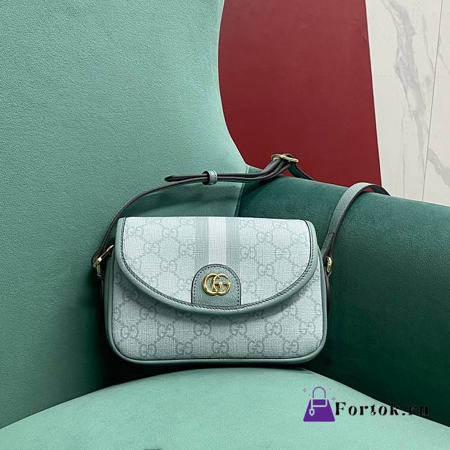 Fortok Gucci Ophidia Mini shoulder bag in Blue 19x 13x 5cm - 1
