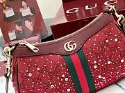 Fortok Gucci Ophidia small shoulder bag red crystal GG 26*15*6.5cm - 4