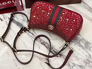 Fortok Gucci Ophidia small shoulder bag red crystal GG 26*15*6.5cm - 2