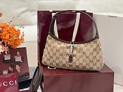 Fortok Gucci Jackie 1961 Ophidia Brown Soft Canvas 27*13*3.5cm - 4