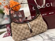 Fortok Gucci Jackie 1961 Ophidia Brown Soft Canvas 27*13*3.5cm - 2
