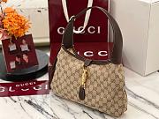 Fortok Gucci Jackie 1961 Ophidia  Brown Soft Canvas 33*23*10cm - 4