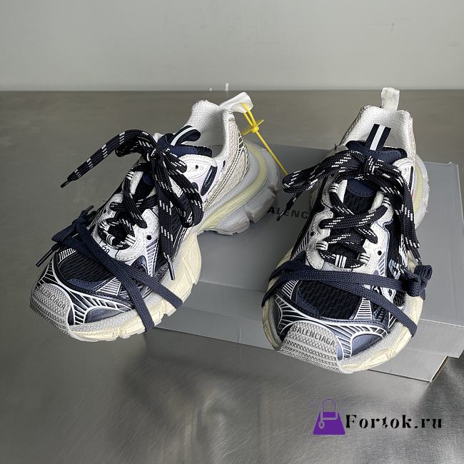 Fortok Balenciaga 3XL Extreme Laces Logo Sneakers Black - 1
