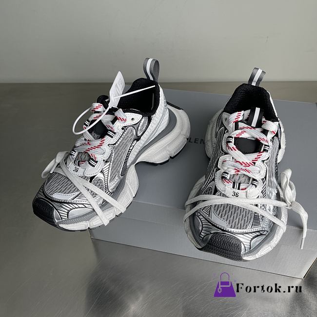 Fortok Balenciaga 3XL Extreme Laces Logo Sneakers Grey - 1