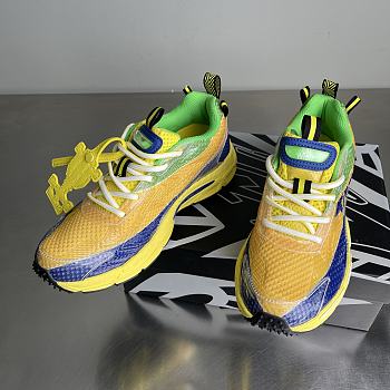 Fortok Off-White Be Right Back Formula 1 Yellow Blue Sneakers
