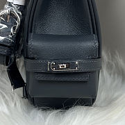 Fortok Hermès Kelly Jump backpack Dusty Blue Silver Hardware 15x6x17cm - 4