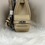 Fortok Hermès Kelly Jump backpack Trench coat Grey Silver Hardware 15x6x17cm - 4