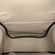 Fortok Hermès Kelly Jump backpack Trench coat Grey Silver Hardware 15x6x17cm - 5