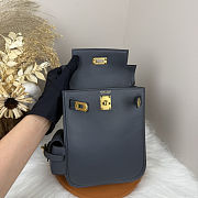 Fortok Hermès Kelly Jump backpack Dusty Blue Gold Hardware 15x6x17cm - 5