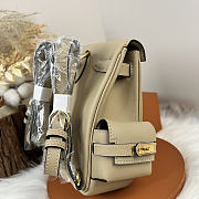 Fortok Hermès Kelly Jump backpack Trench coat Grey Gold Hardware 15x6x17cm - 4