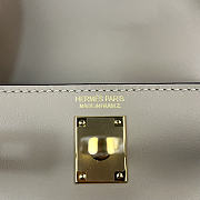 Fortok Hermès Kelly Jump backpack Trench coat Grey Gold Hardware 15x6x17cm - 6