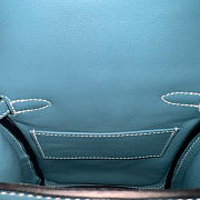 Fortok Hermès Kelly Jump backpack Denim Blue Gold Hardware 15x6x17cm - 5