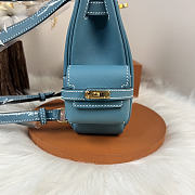 Fortok Hermès Kelly Jump backpack Denim Blue Gold Hardware 15x6x17cm - 6