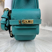 Fortok Hermès Kelly Jump backpack Verona Blue Gold Hardware 15x6x17cm - 5