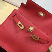 Fortok Hermès Kelly Danse II bag Bright Red Gold Hardware 22cm - 3