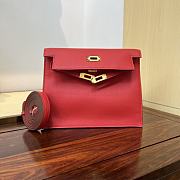 Fortok Hermès Kelly Danse II bag Bright Red Gold Hardware 22cm - 2