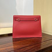 Fortok Hermès Kelly Danse II bag Bright Red Silver Hardware 22cm - 5