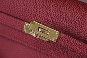 Fortok Hermès Kelly Depeches 25 pochette Rouge Gold Hardware 25cm  - 4
