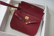 Fortok Hermès Kelly Depeches 25 pochette Rouge Gold Hardware 25cm  - 2