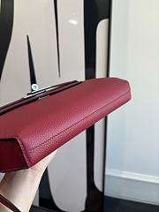 Fortok Hermès Kelly Depeches 25 pochette Rouge Silver Hardware 25cm  - 4