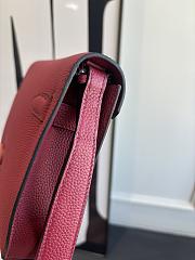 Fortok Hermès Kelly Depeches 25 pochette Rouge Silver Hardware 25cm  - 2