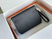 Fortok Hermès Kelly Depeches 25 Black Silver Hardware 25cm  - 3