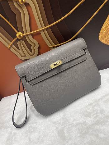 Fortok Hermès Kelly Depeches 25 Grey Gold Hardware 25cm 