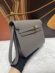Fortok Hermès Kelly Depeches 25 Grey Gold Hardware 25cm  - 6