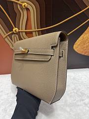 Fortok Hermès Kelly Depeches 25 Taupe Silver Hardware 25cm - 6