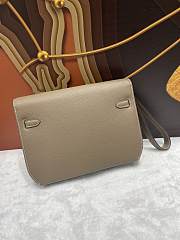 Fortok Hermès Kelly Depeches 25 Taupe Silver Hardware 25cm - 5
