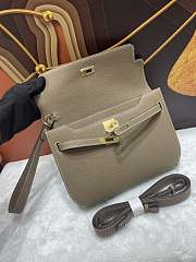 Fortok Hermès Kelly Depeches 25 Taupe Silver Hardware 25cm - 3