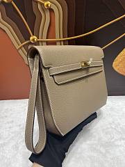 Fortok Hermès Kelly Depeches 25 Taupe Silver Hardware 25cm - 2