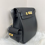 Fortok Hermès Kelly Jump backpack Black Gold Hardware 15x6x17cm - 2