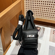 Fortok Hermès Kelly Jump backpack Black Silver Hardware 15x6x17cm - 2