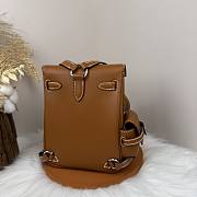 Fortok Hermès Kelly Jump backpack Brown Silver Hardware 15x6x17cm - 3
